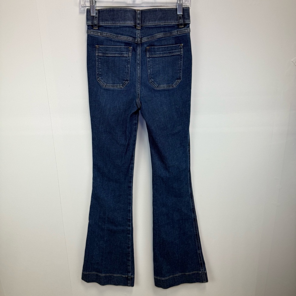 SPANX Flare Jeans with Patch Pockets Authentic Blue XS Tall shape wear Jeans - Picture 10 of 15